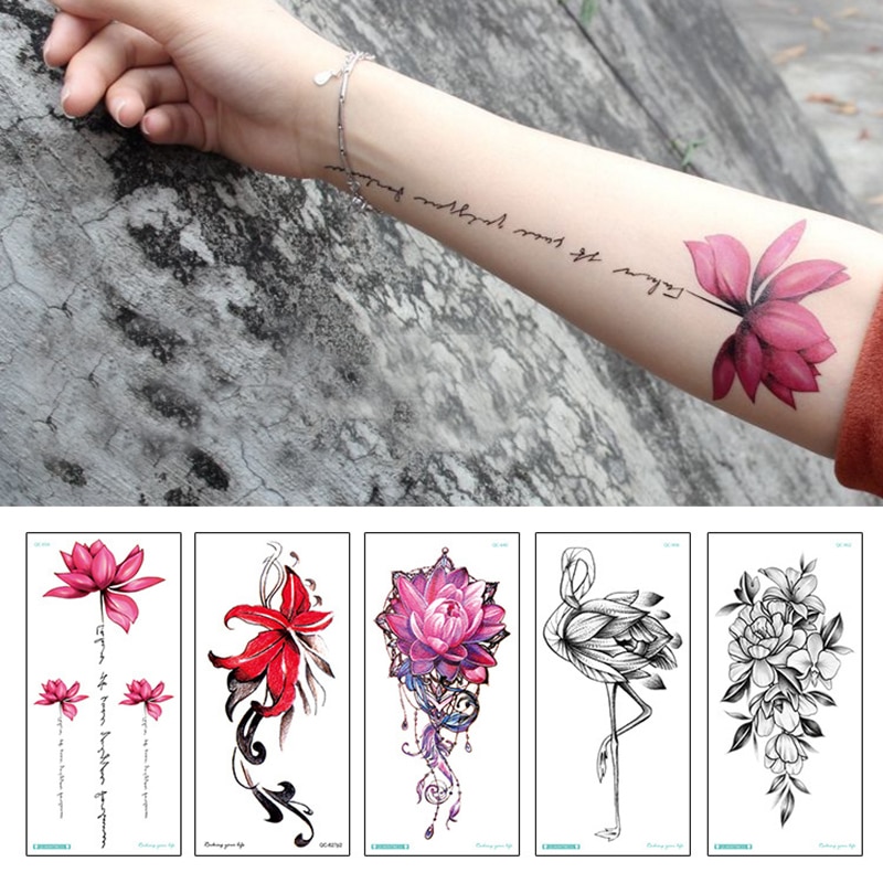 Tattoo Sticker Temporary Flower Design
