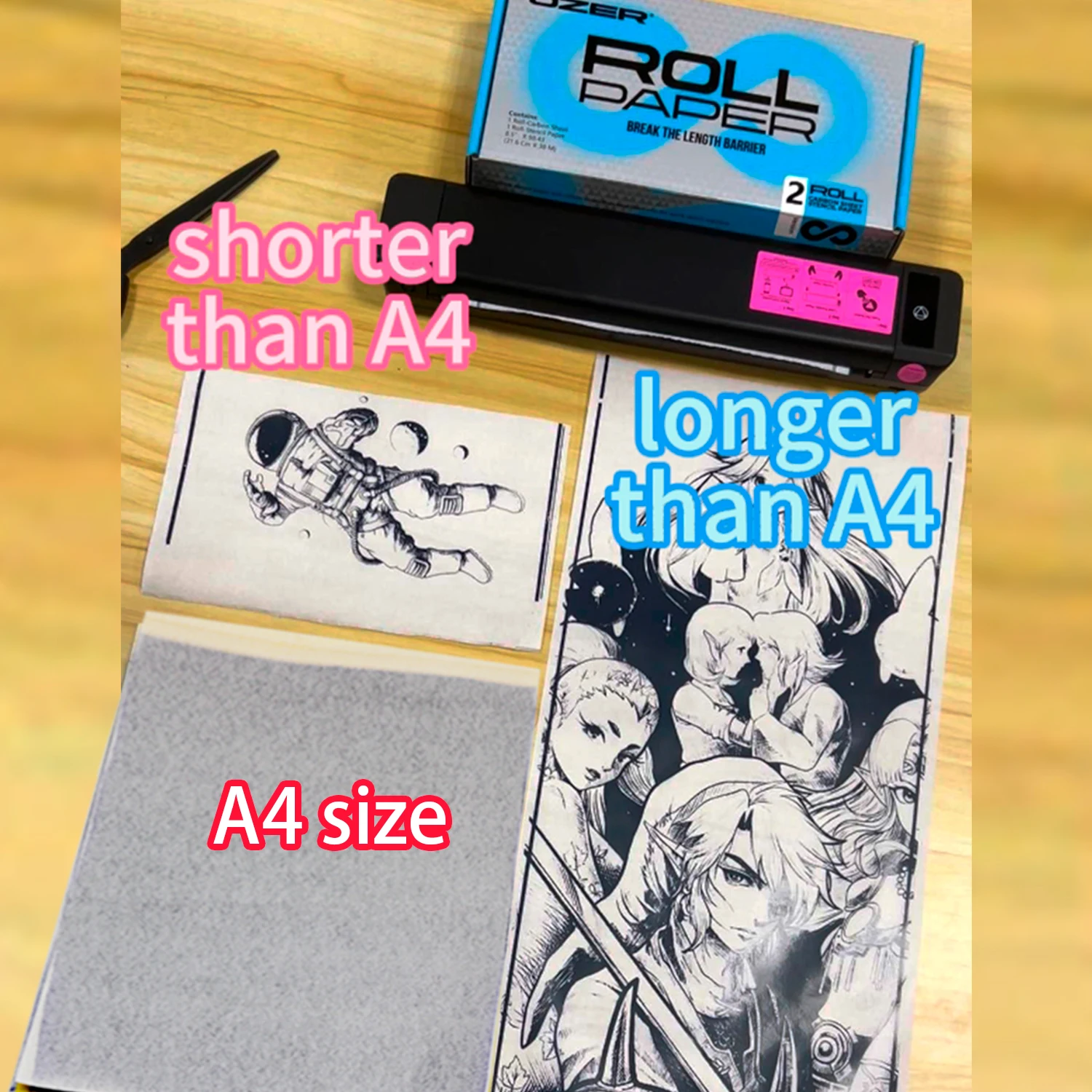 Tattoo Transfer Paper Rolling paper Thermal Copier Template Paper for Thermal printer tattoo Paper for Tattoo supplies Tattoo Transfer Paper Rolling paper Thermal Copier Template Paper for Thermal printer tattoo Paper for Tattoo supplies
