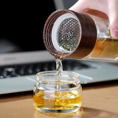 Tea Bottle Glass Drinking Cup