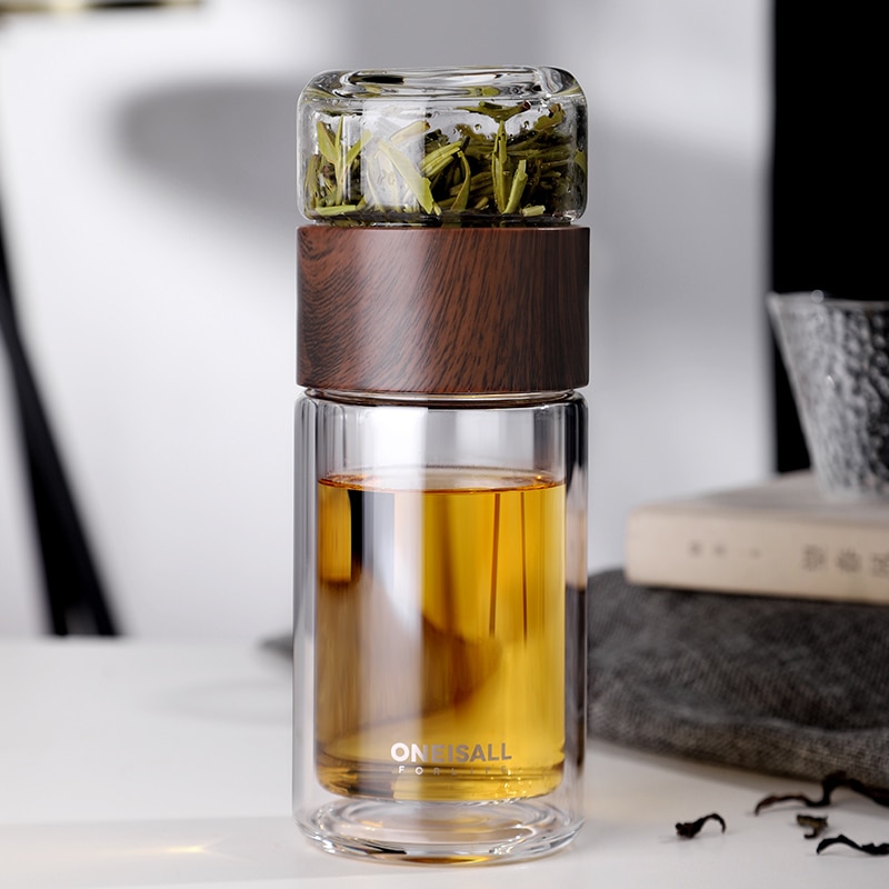 Tea Bottle Glass Drinking Cup