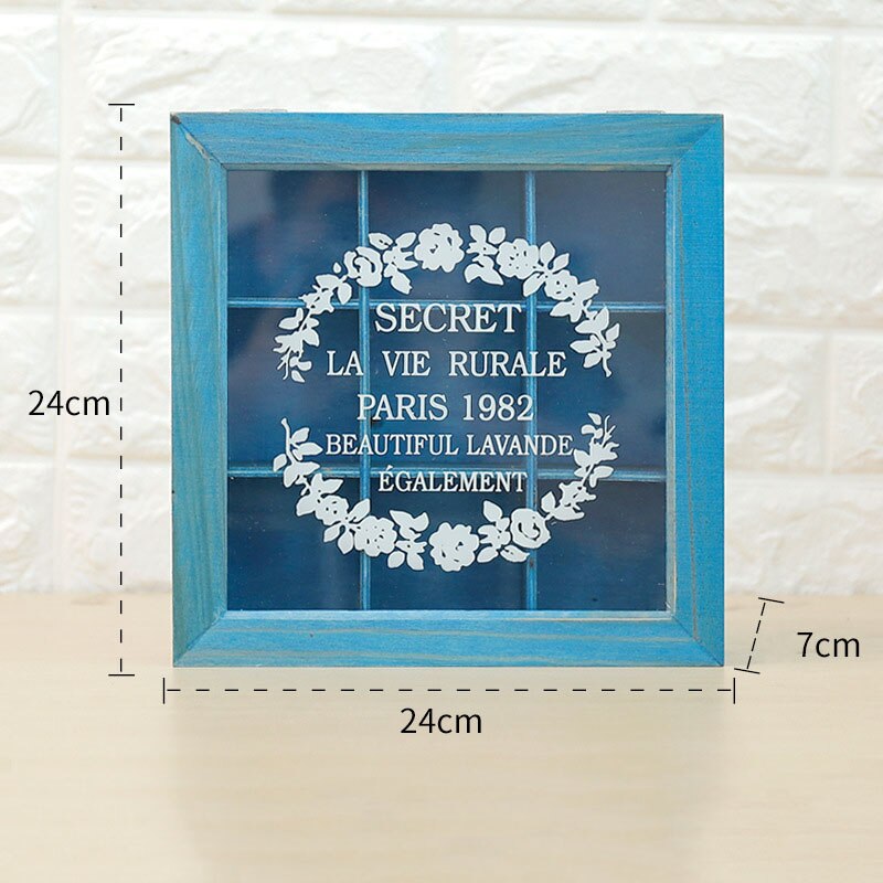 Tea Box Organizer 9 Compartment Storage