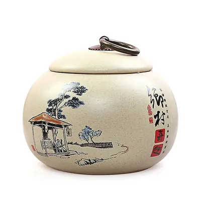 Tea Caddy Ceramic 350ml Pot