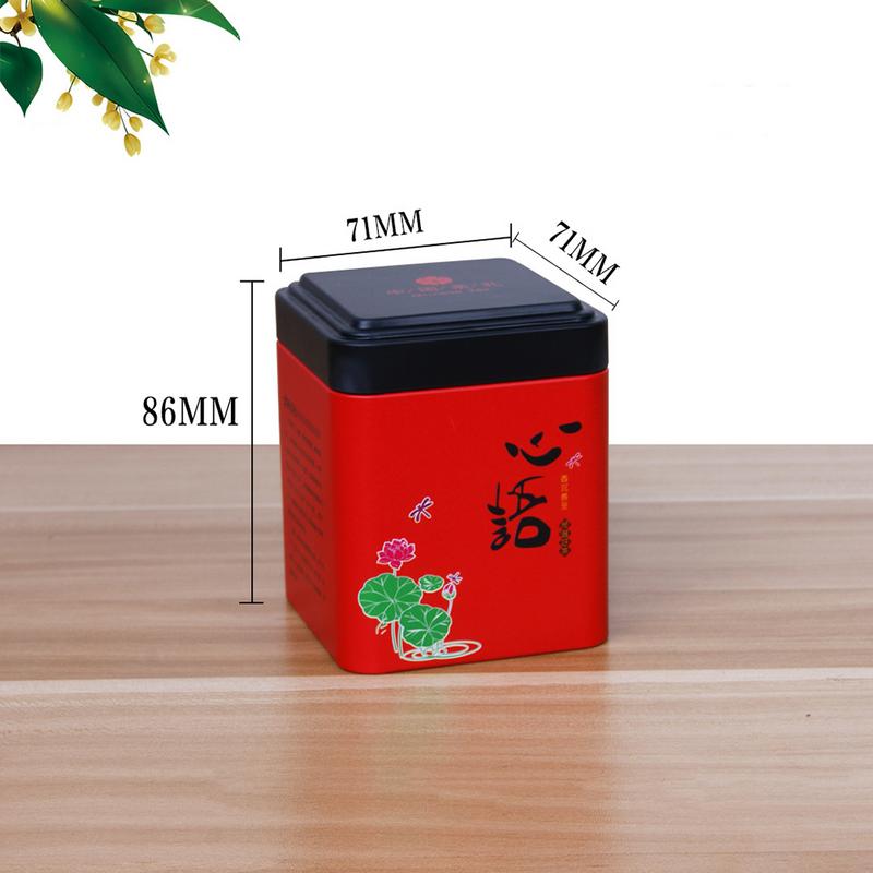 Tea Caddy Tin Mini Storage Container