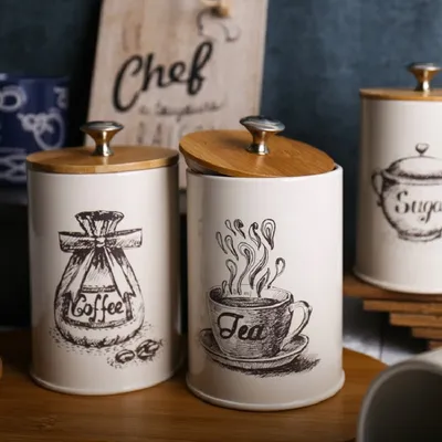 Tea Coffee Sugar Canisters Storage