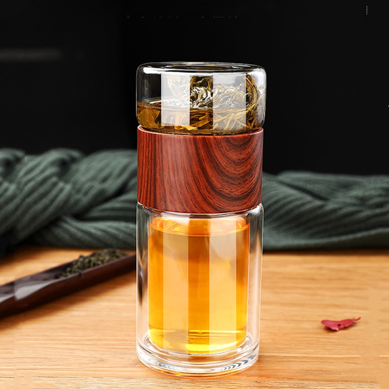 Tea Glass Tumbler Infuser Bottle