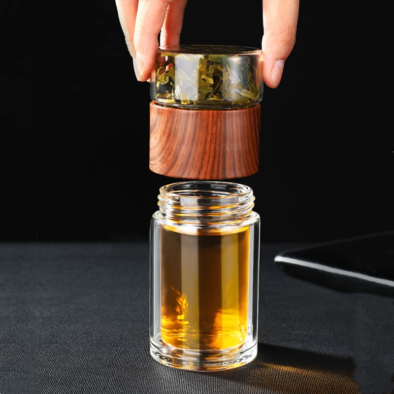 Tea Glass Tumbler Infuser Bottle
