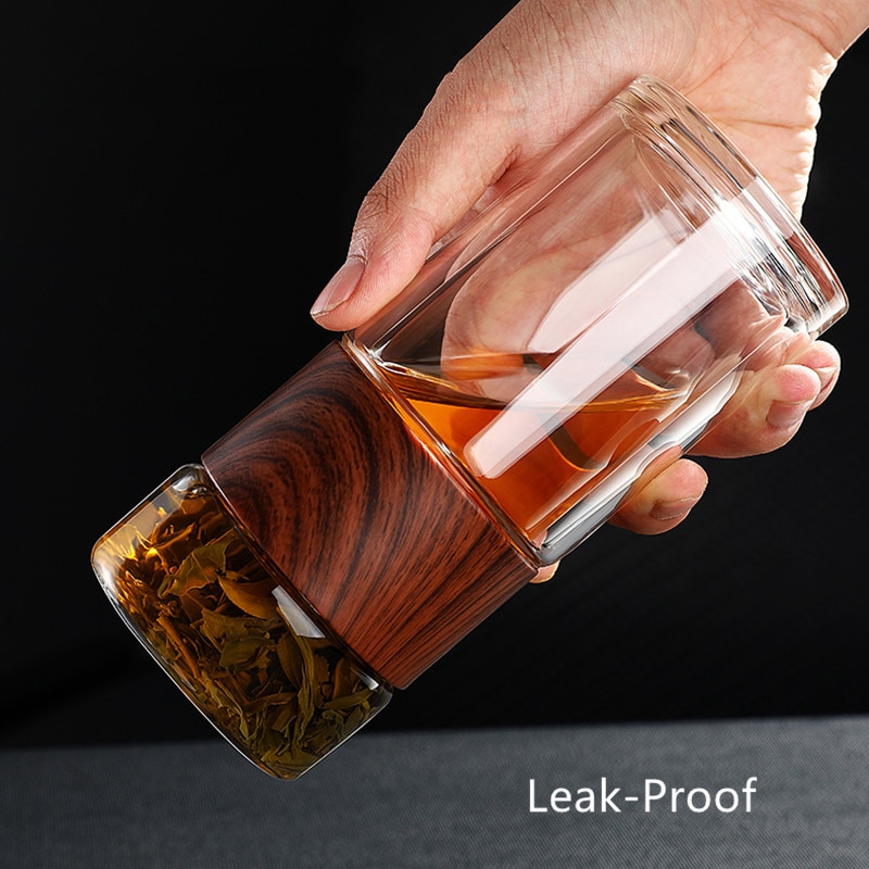 Tea Glass Tumbler Infuser Bottle