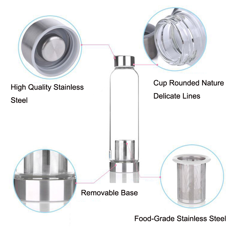 Tea Infuser Glass Bottle with Sleeve Tea Infuser Glass Bottle with Sleeve
