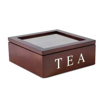 Tea Organizer Box Wooden Case Tea Organizer Box Wooden Case