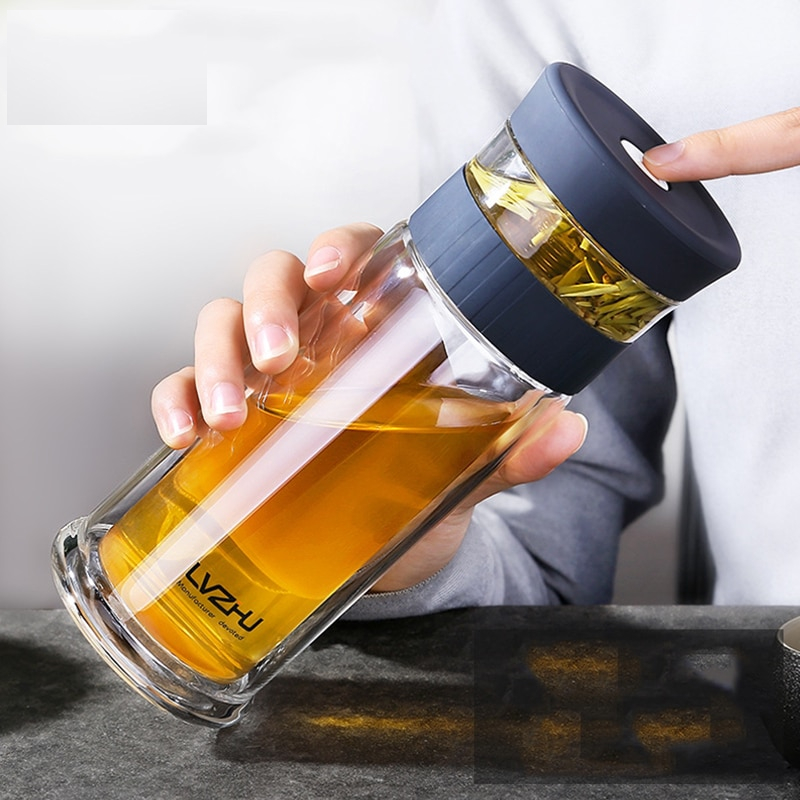 Tea Tumbler Infuser Glass Bottle