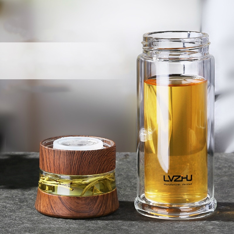 Tea Tumbler Infuser Glass Bottle