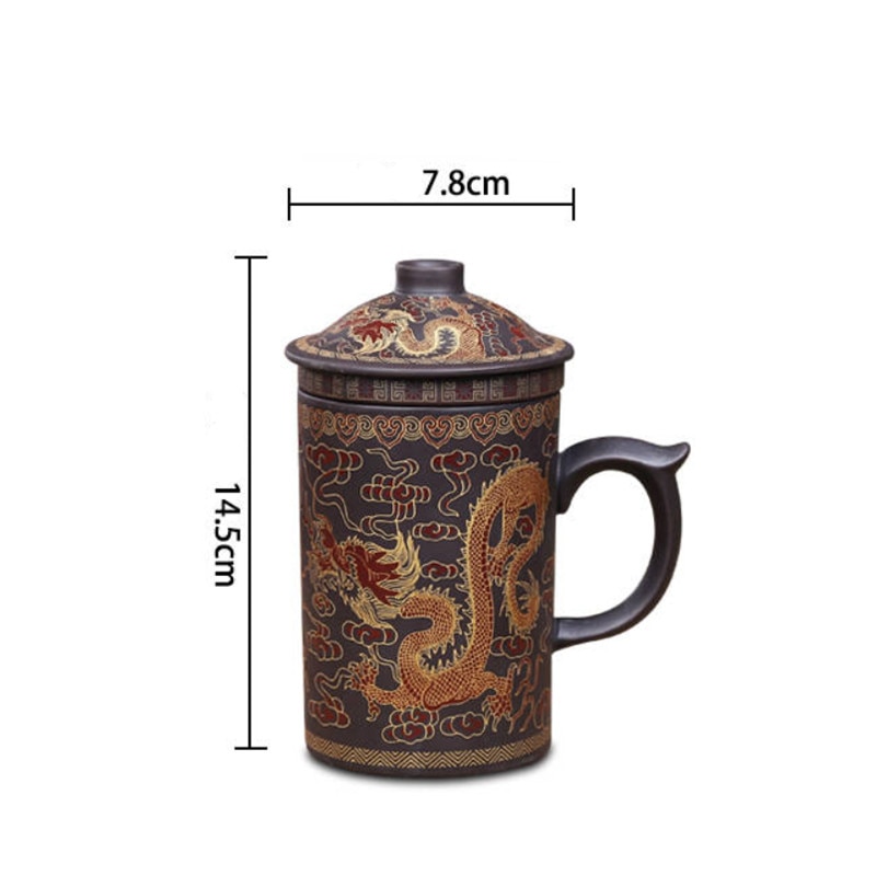Teacup with Lid Ceramic Painting Mug