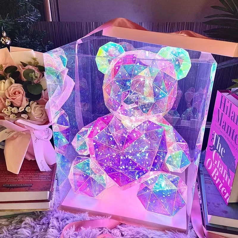 Teddy Bear Doll Gift Lamp Colorful Sparkling Romantic Surprise LED gift Light Girls Birthday Valentine's Day Bedroom Teddy Bear Doll Gift Lamp Colorful Sparkling Romantic Surprise LED gift Light Girls Birthday Valentine's Day Bedroom