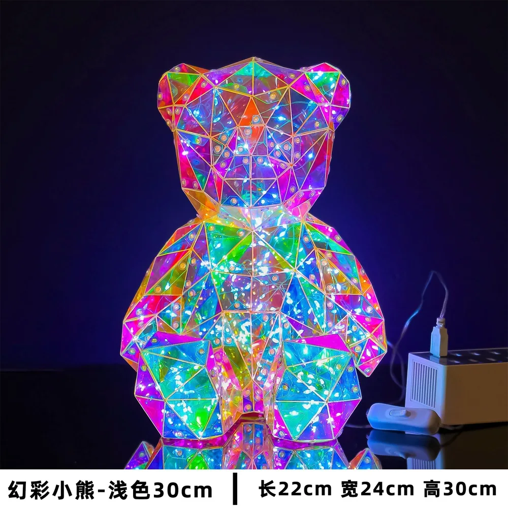 Teddy Bear Doll Gift Lamp Colorful Sparkling Romantic Surprise LED gift Light Girls Birthday Valentine's Day Bedroom Teddy Bear Doll Gift Lamp Colorful Sparkling Romantic Surprise LED gift Light Girls Birthday Valentine's Day Bedroom