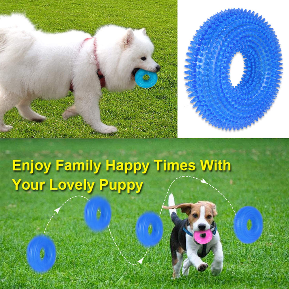 Teeth Cleaning Dog Chew Ring Squeeze Toy