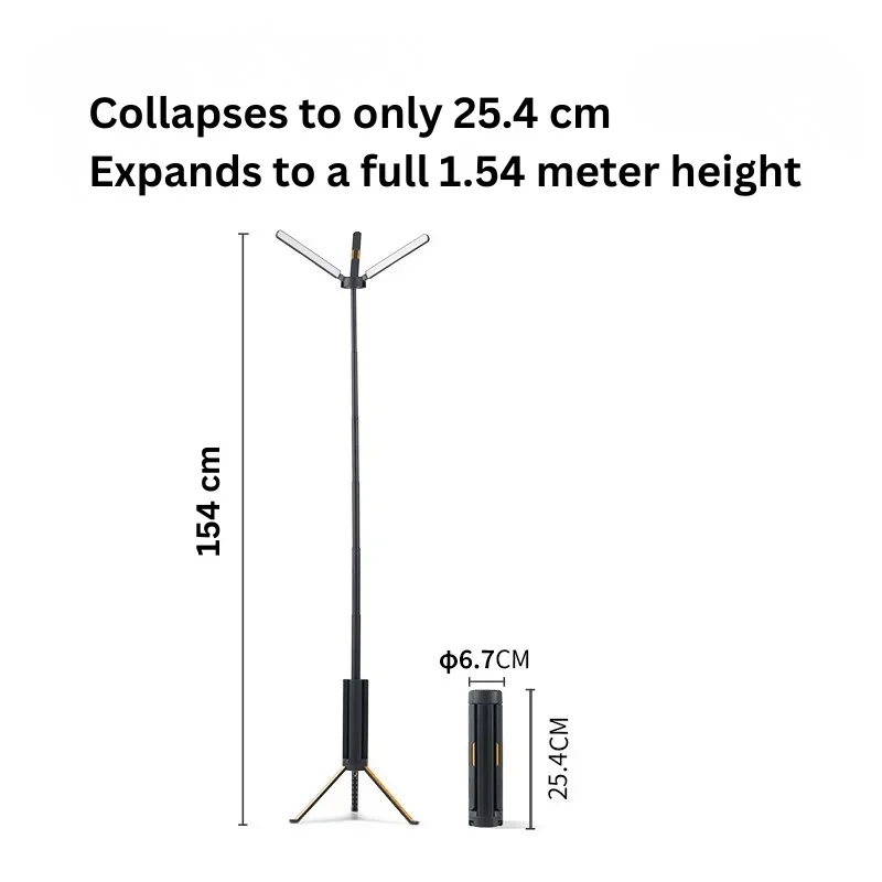 Telescopic Camping Light 15600mAh Rechargeable Lantern, Waterproof Collapsible Outdoor LED Flashlight for Hiking Tent