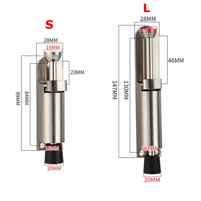 Telescopic Door Stopper Spring Loaded Heavy Duty Stopper Metal Adjustable Position with Foot Brake Wedges for Door Telescopic Door Stopper Spring Loaded Heavy Duty Stopper Metal Adjustable Position with Foot Brake Wedges for Door