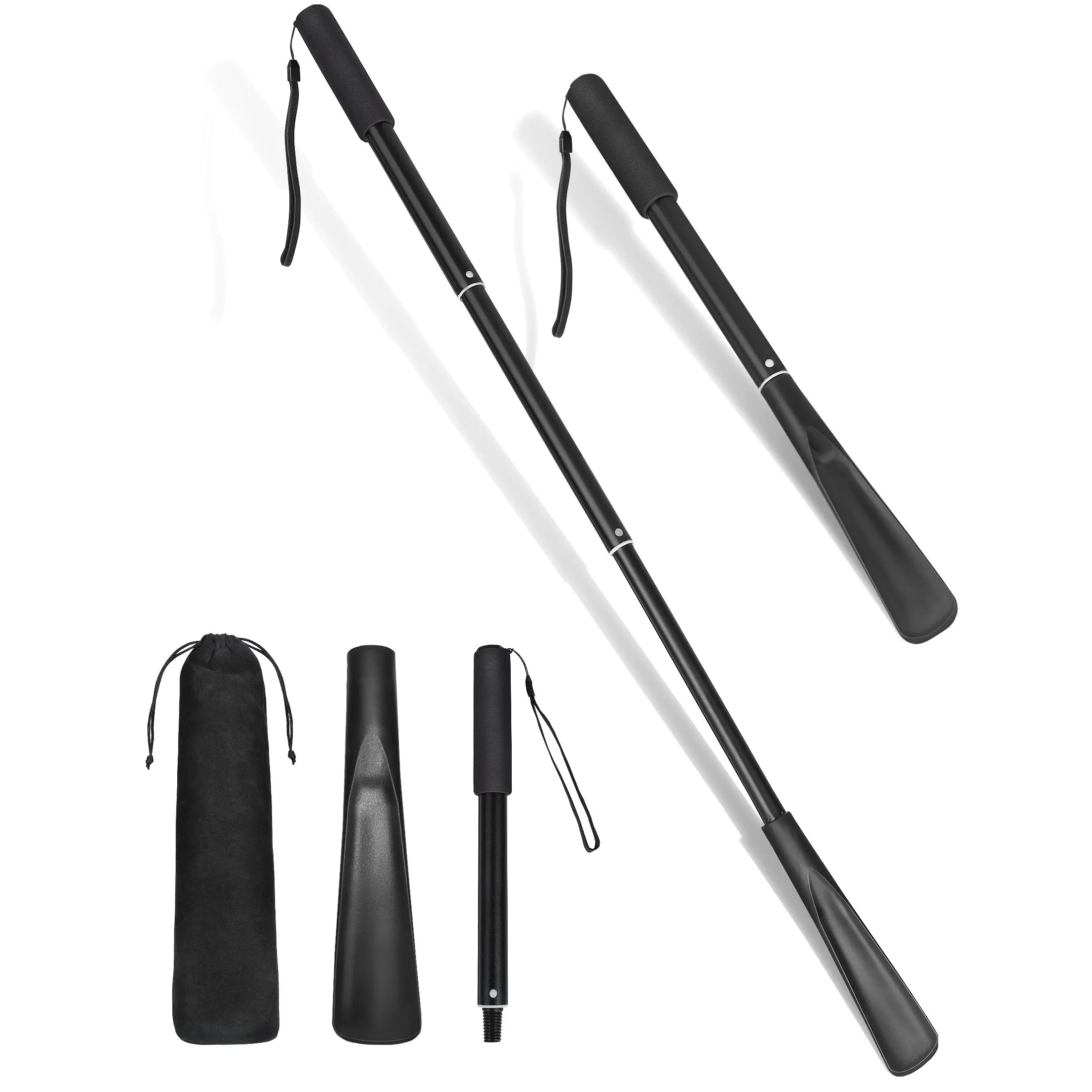 Telescopic Long Handle Shoe Horn Flexible Shoe Lifter Shoehorn Handle Shoe Long Professional Shoe Horn Spoon Use Tool