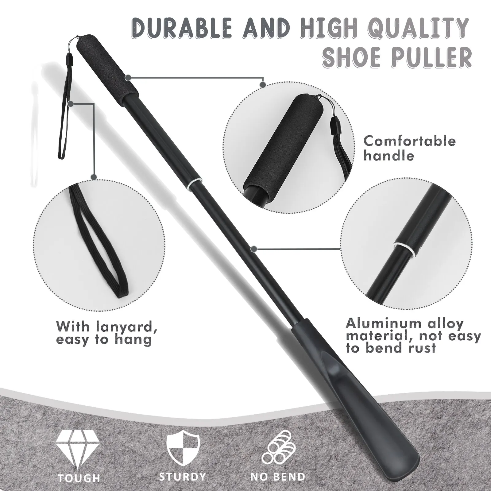 Telescopic Long Handle Shoe Horn Flexible Shoe Lifter Shoehorn Handle Shoe Long Professional Shoe Horn Spoon Use Tool