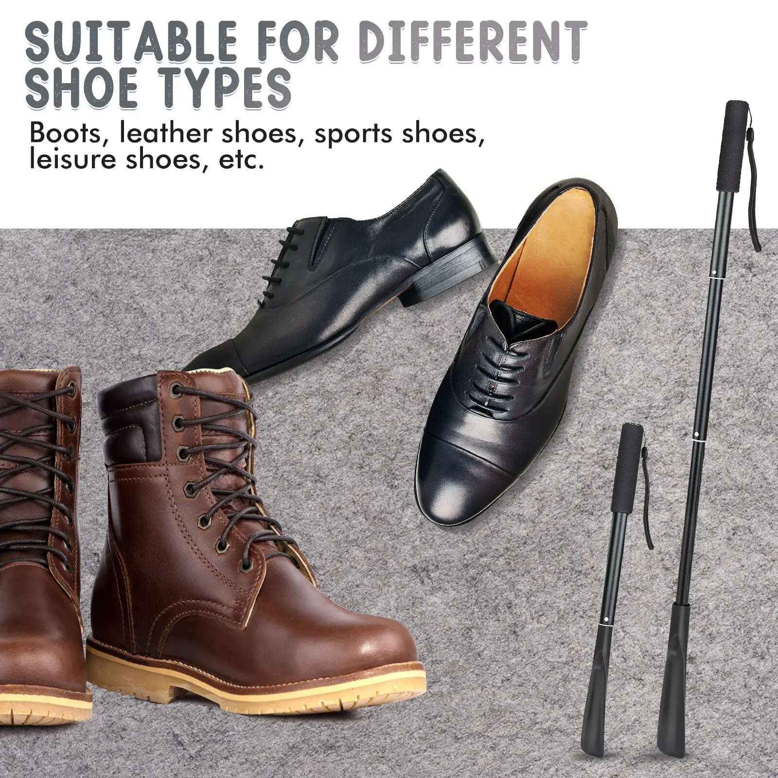 Telescopic Long Handle Shoe Horn Flexible Shoe Lifter Shoehorn Handle Shoe Long Professional Shoe Horn Spoon Use Tool