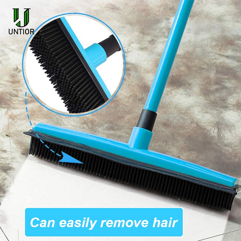 Telescopic Pet Hair Broom Rubber Brush Telescopic Pet Hair Broom Rubber Brush
