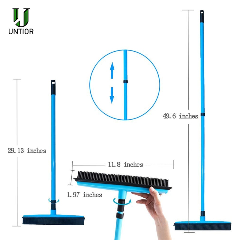 Telescopic Pet Hair Broom Rubber Brush Telescopic Pet Hair Broom Rubber Brush