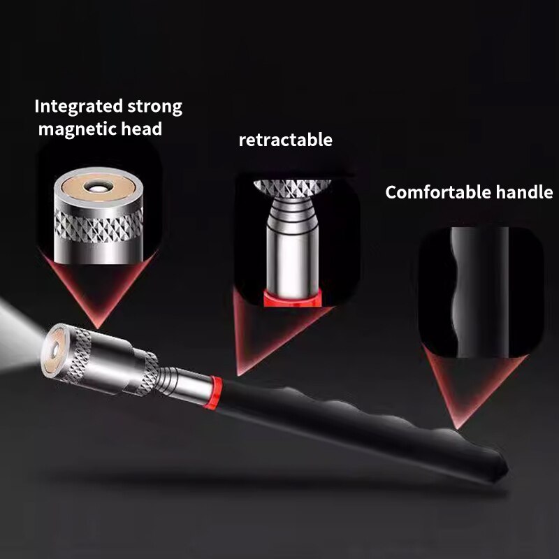Telescopic Pickup Magnetic Iron Rod Household Automotive Repair And Inspection Tool Strong Magnetic Metal Screw Suction Telescopic Pickup Magnetic Iron Rod Household Automotive Repair And Inspection Tool Strong Magnetic Metal Screw Suction