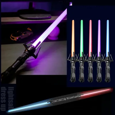 Telescopic Sword 75cm RGB Light Saber 2 In 1 7-Colors with Sound Effect Telescopic Sword 75cm RGB Light Saber 2 In 1 7-Colors with Sound Effect