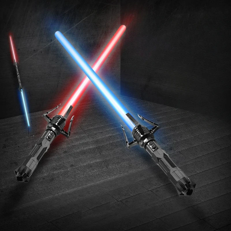 Telescopic Sword 75cm RGB Light Saber 2 In 1 7-Colors with Sound Effect Telescopic Sword 75cm RGB Light Saber 2 In 1 7-Colors with Sound Effect
