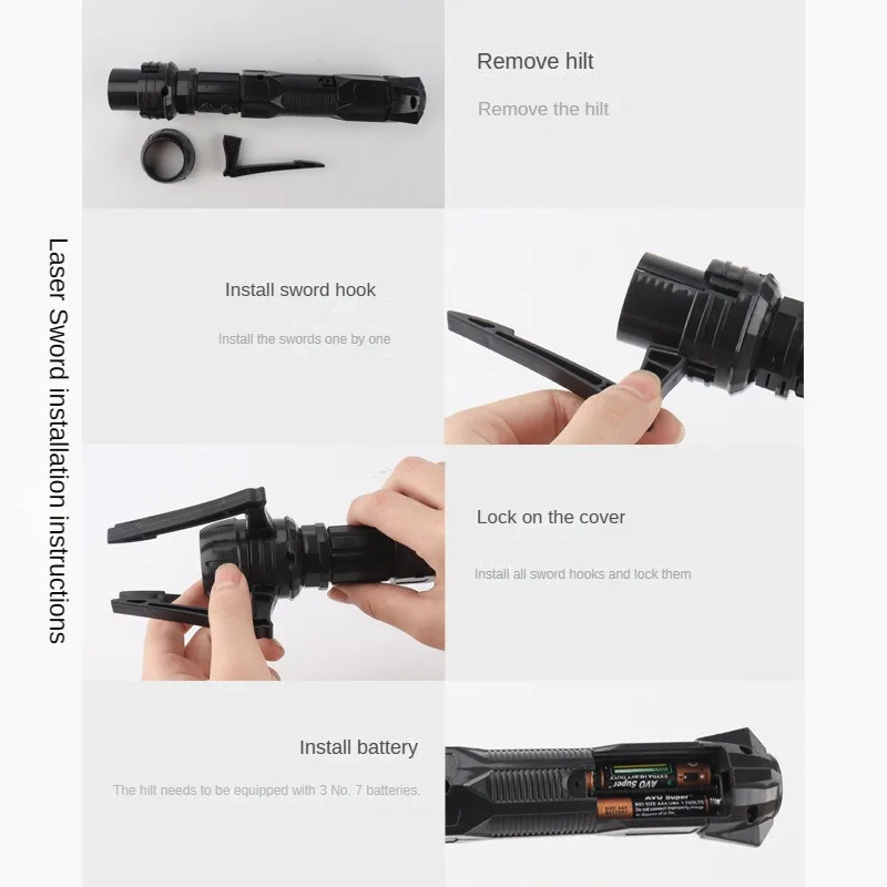 Telescopic Sword 75cm RGB Light Saber 2 In 1 7-Colors with Sound Effect Telescopic Sword 75cm RGB Light Saber 2 In 1 7-Colors with Sound Effect