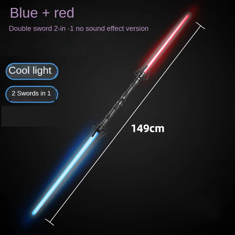 Telescopic Sword 75cm RGB Light Saber 2 In 1 7-Colors with Sound Effect Telescopic Sword 75cm RGB Light Saber 2 In 1 7-Colors with Sound Effect