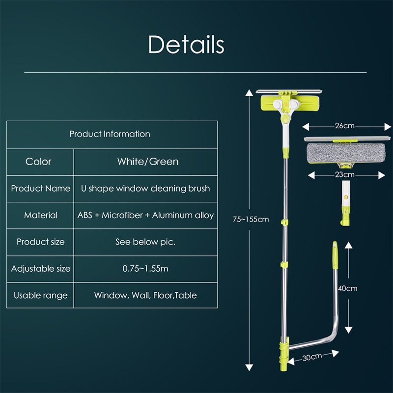Telescopic U Shaped Window Cleaner Telescopic U Shaped Window Cleaner
