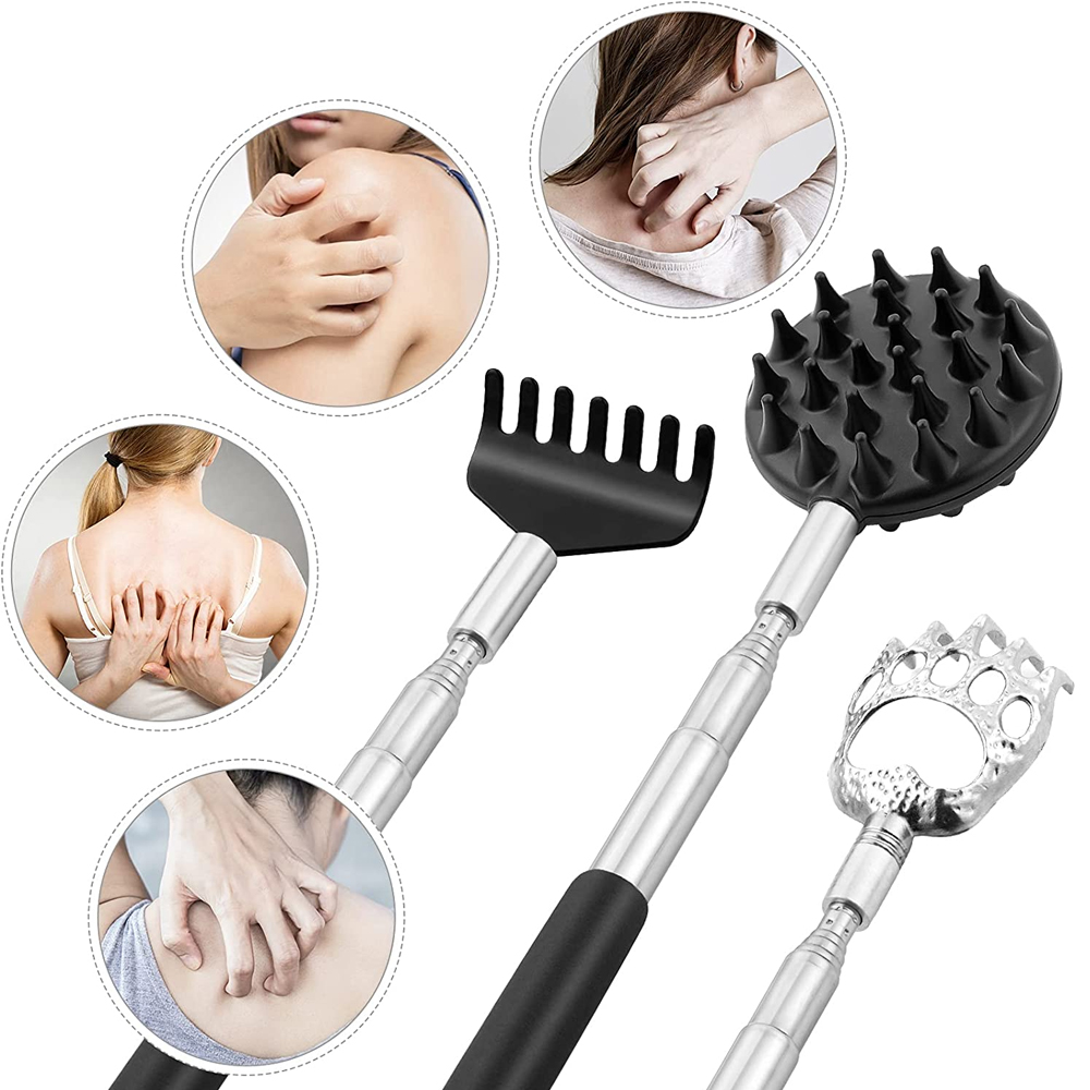 Telescoping Back Scratcher with 3Pcs Detachable Scratching Heads,Bear Claw Back Scratcher Extendable Backcratchers for Telescoping Back Scratcher with 3Pcs Detachable Scratching Heads,Bear Claw Back Scratcher Extendable Backcratchers for