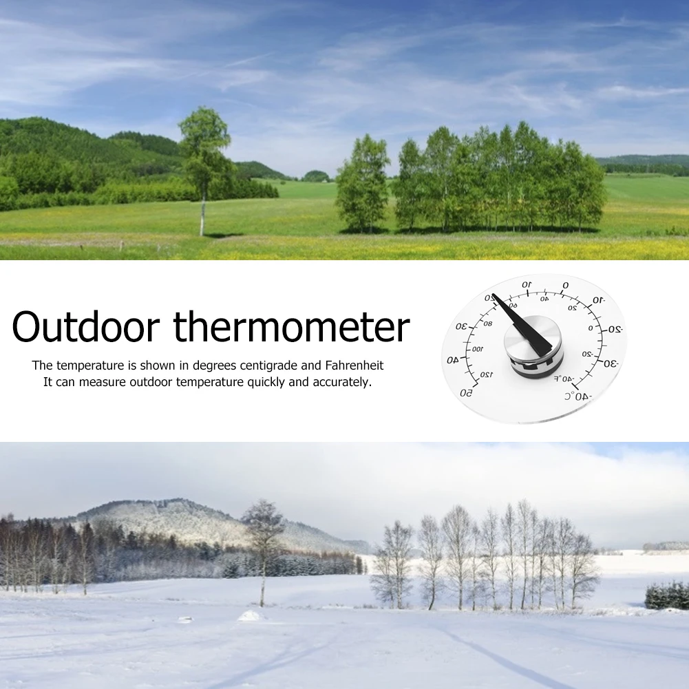 Temperature Mesurement Tester Meter Display Temperature Humidity Meter Waterproof Clear Outdoor Window Thermometer