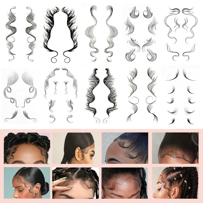 Temporary Baby Hair Tattoo (10pcs)