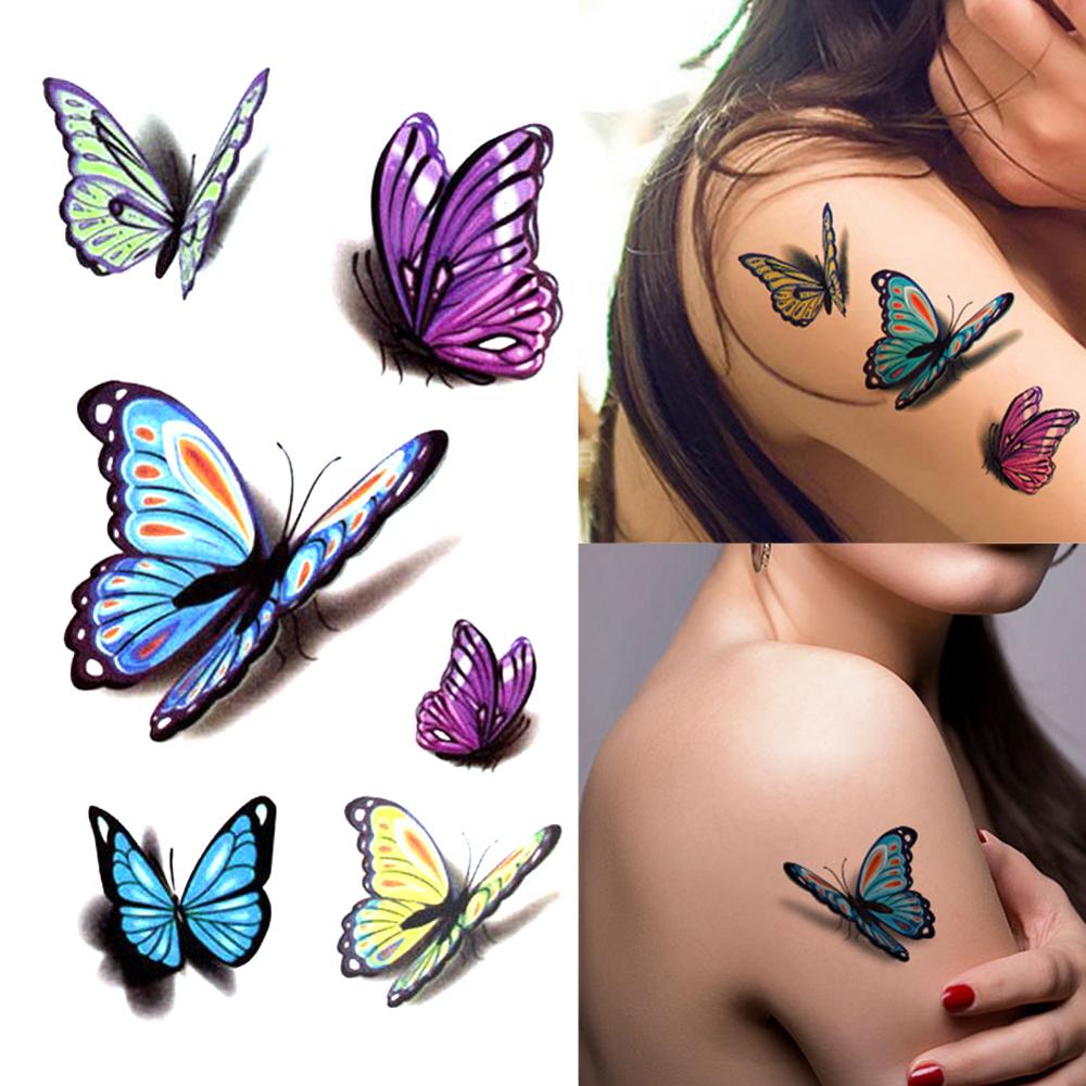 Temporary Butterfly Tattoo 3D Sheet