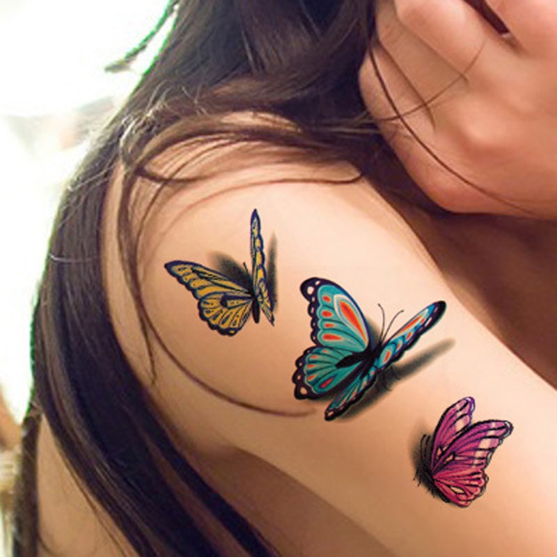 Temporary Butterfly Tattoo 3D Sheet Temporary Butterfly Tattoo 3D Sheet