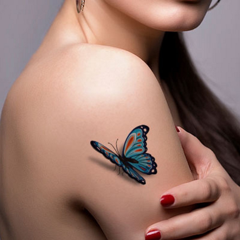 Temporary Butterfly Tattoo 3D Sheet Temporary Butterfly Tattoo 3D Sheet