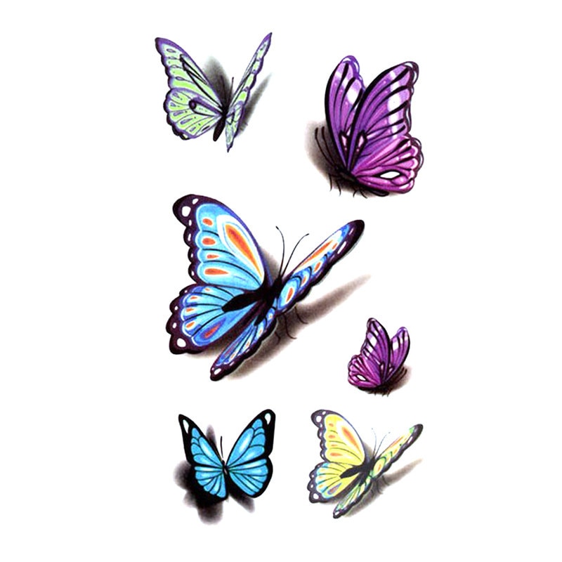 Temporary Butterfly Tattoo 3D Sheet Temporary Butterfly Tattoo 3D Sheet