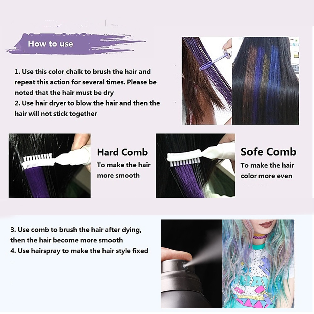 Temporary Hair Color Non-toxic Hair Dye Temporary Hair Color Non-toxic Hair Dye