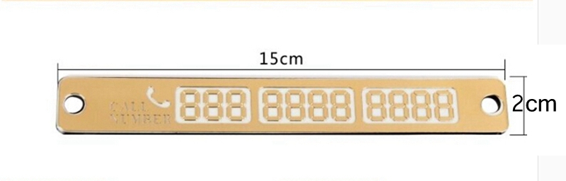 Temporary Parking Phone Number Notification Card Temporary Parking Phone Number Notification Card