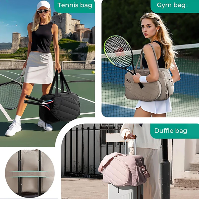 Tennis Badminton Rackets Bag Large Storage Outdoor Travel Sports Training Commuting Shoulder Bags Pickleball Paddle