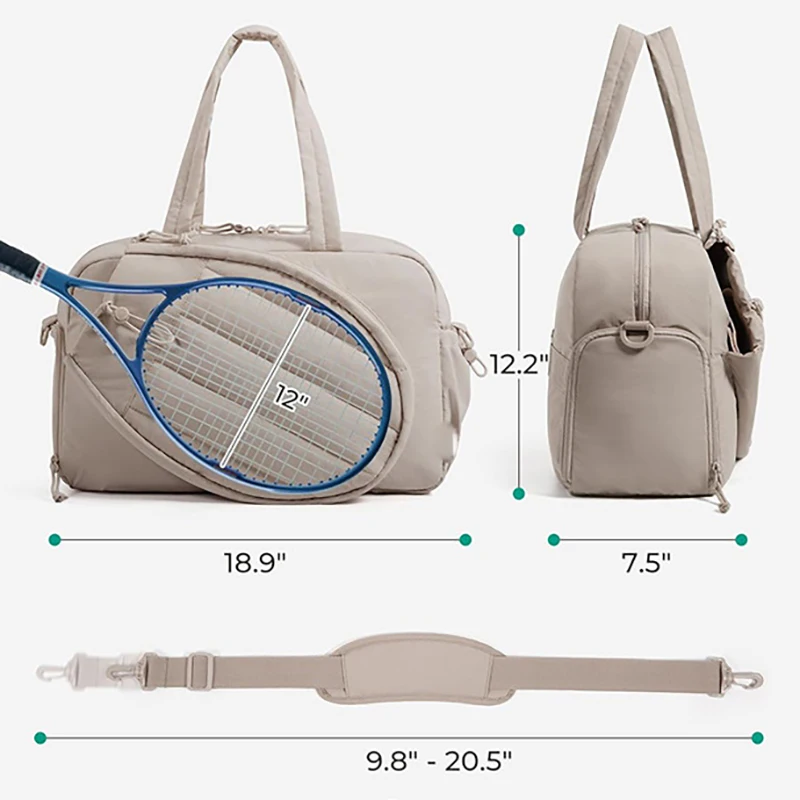 Tennis Badminton Rackets Bag Large Storage Outdoor Travel Sports Training Commuting Shoulder Bags Pickleball Paddle
