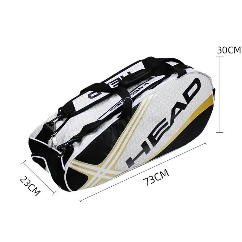 Tennis Rackets Bag Large Capacity 3-6 Pieces Tennis Backpack Badminton Gymbag Squash Racquet Bag With Separated Shoes