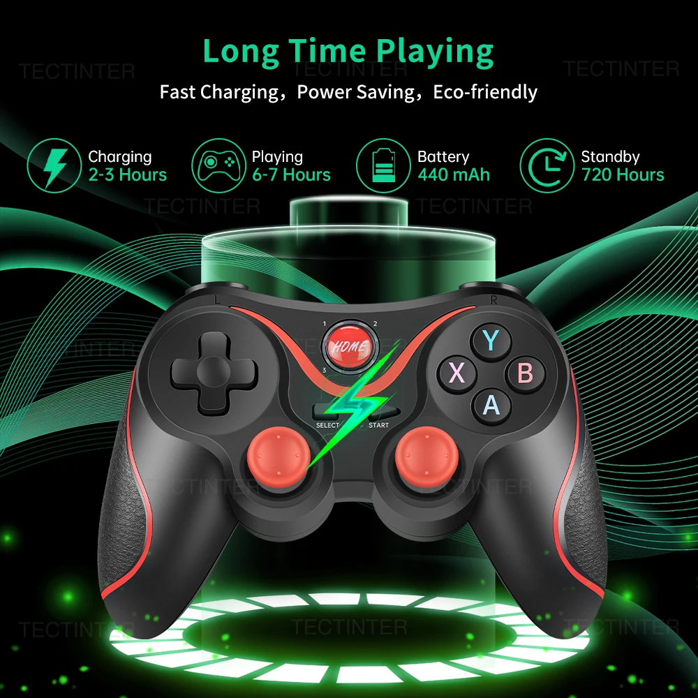 Terios Wireless Joystick Support Bluetooth 3.0 Gamepad Game Controller Gaming Control for Tablet PC Android Smart