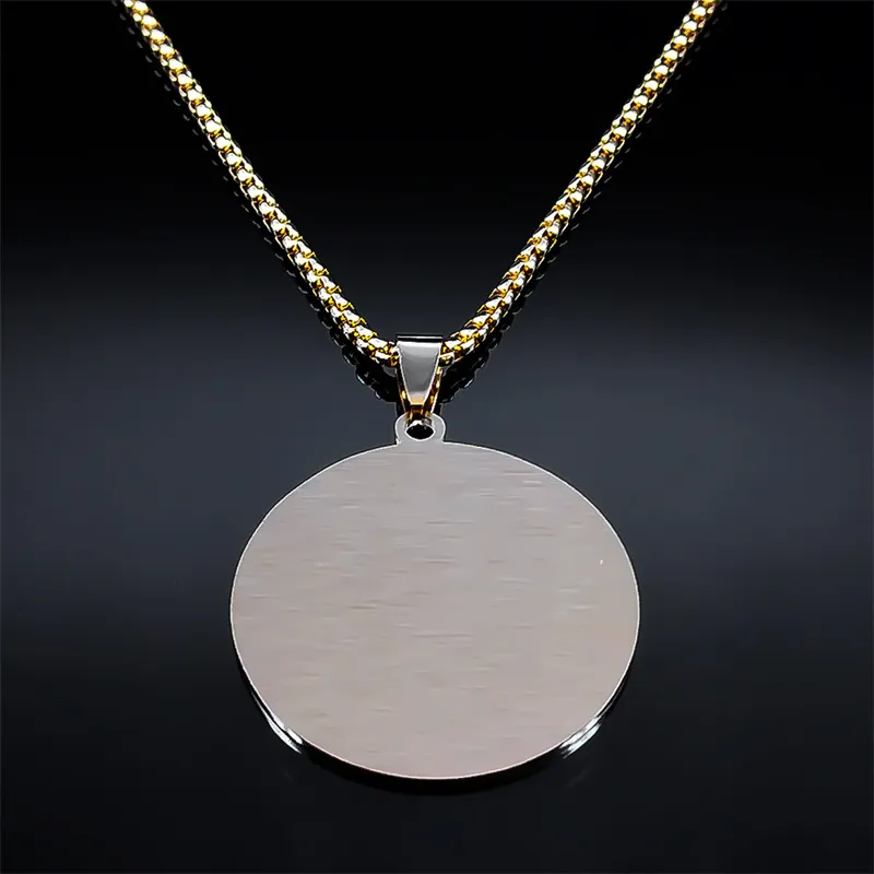 Tetragrammaton Yahweh Hebrew Alphabet Necklace for Women Men Stainless Steel Man Male Jewish Christian Israel Chain