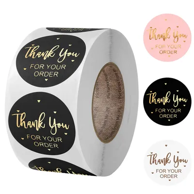 Thank You for Your Order Stickers (500Pcs roll)