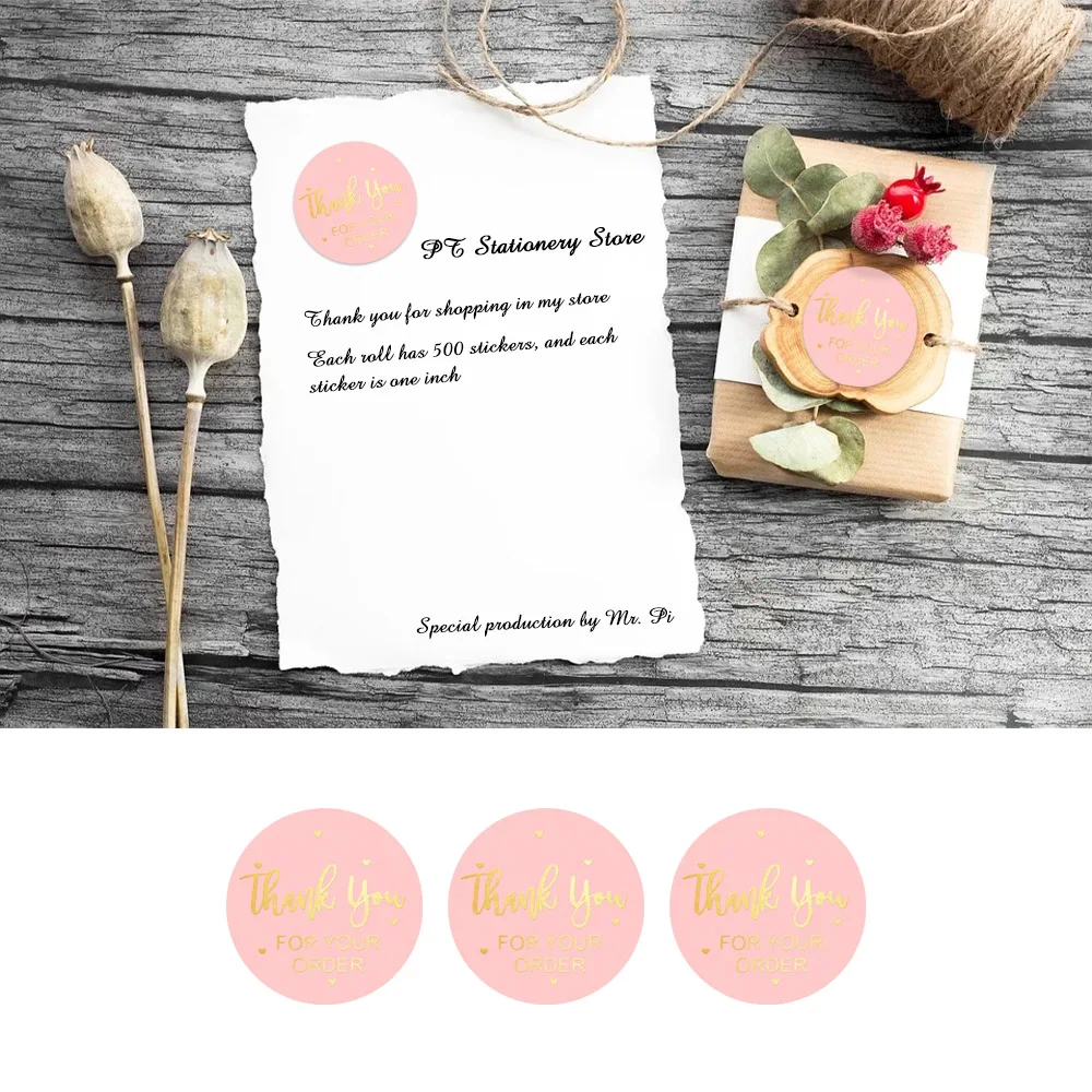 Thank You for Your Order Stickers (500Pcs roll)