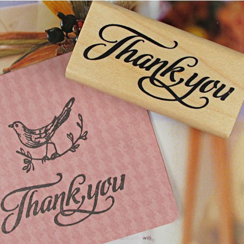Thank You Stamp Wooden Stamp Thank You Stamp Wooden Stamp