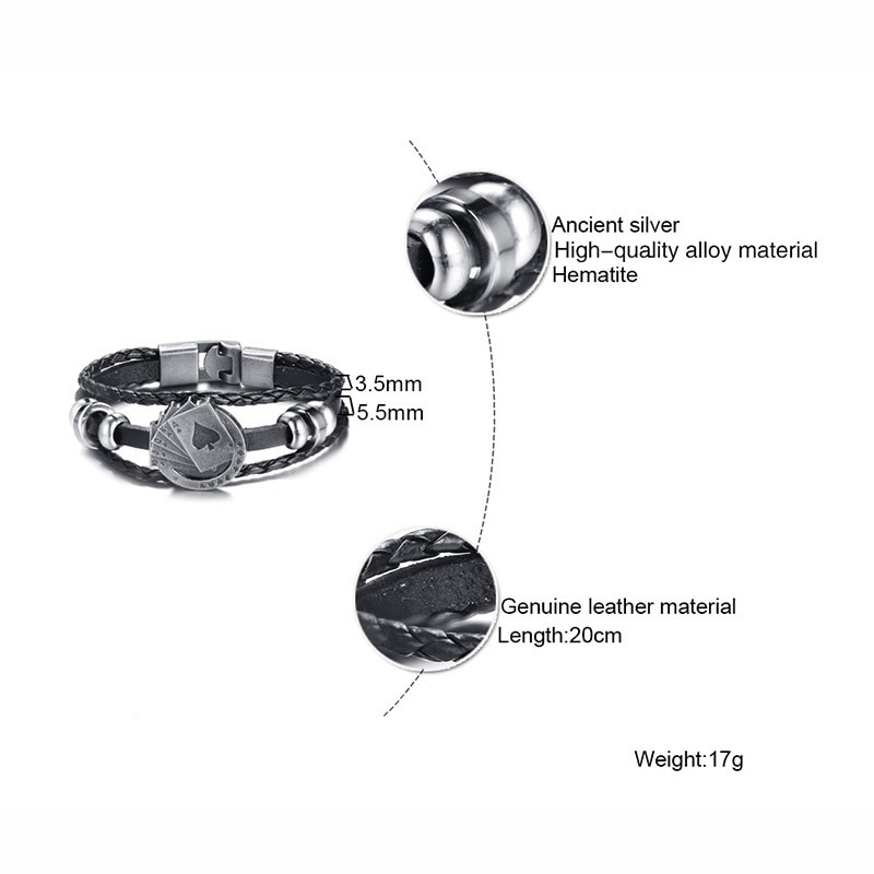 The Lucky Man's Leather Bracelets